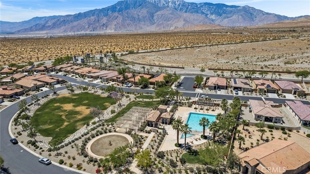 62892 Loftwood St, Desert Hot Springs, CA 92240 - aerial view of a mountainous background and a pool