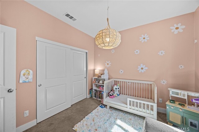 62892 Loftwood St, Desert Hot Springs, CA 92240 - carpeted bedroom featuring a nursery area and baseboards