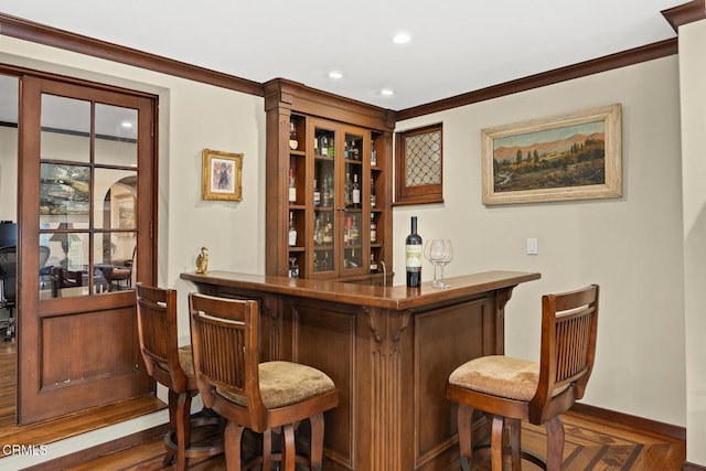 670 San Marino Ave, San Marino, CA 91108 - indoor dry bar featuring recessed lighting and baseboards