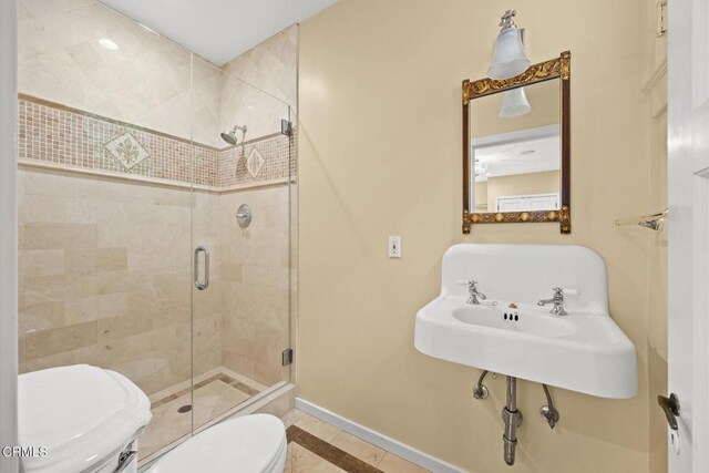 670 San Marino Ave, San Marino, CA 91108 - full bathroom featuring a shower stall and tile patterned flooring
