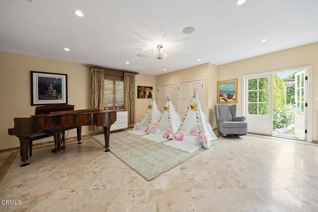 670 San Marino Ave, San Marino, CA 91108 - foyer featuring recessed lighting and a chandelier