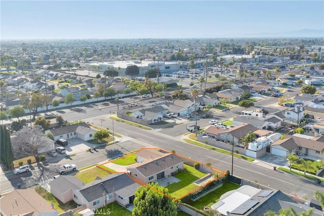 10300 Miranda Ave, Buena Park, CA 90620 - aerial view of residential area featuring property parcel outlined