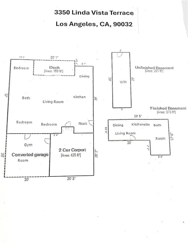 3350 Linda Vis, Los Angeles, CA 90032 - home floor plan