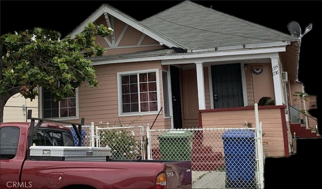 view of front of property with fence