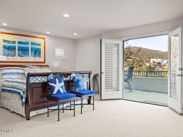 307 Artemesia Ave, Ventura, CA 93001 - bedroom featuring carpet, access to exterior, multiple windows, and recessed lighting