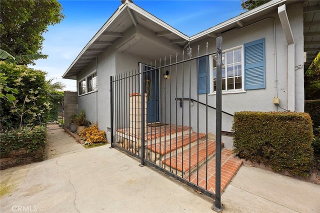 10441 La Mirada Blvd, Whittier, CA 90604 - view of exterior entry with stucco siding and fence