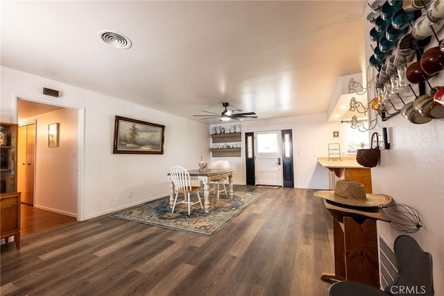 3080 State Highway 45, Glenn, CA 95943 - dining area with wood finished floors, ceiling fan, and baseboards