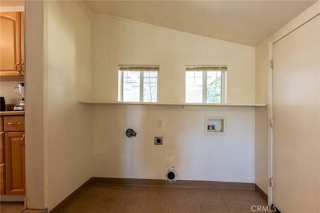 3080 State Highway 45, Glenn, CA 95943 - clothes washing area featuring electric dryer hookup, hookup for a washing machine, and baseboards