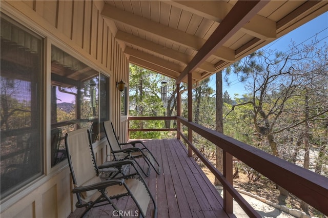 1249 Yellowstone Dr, Lake Arrowhead, CA 92352 - view of wooden terrace