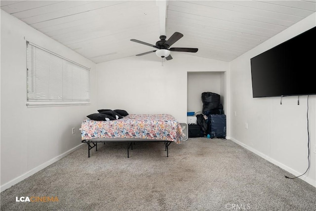 3113 Occidental St, Bakersfield, CA 93305 - bedroom with carpet floors, baseboards, wooden ceiling, and a ceiling fan