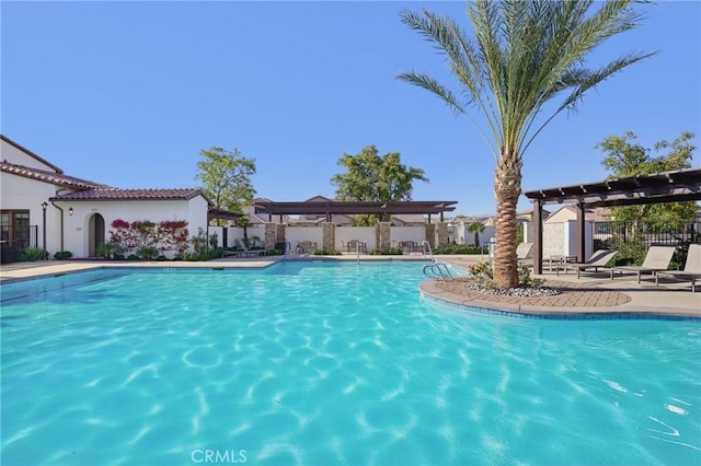 80218 Whisper Rock Way, La Quinta, CA 92253 - community pool featuring fence and a patio area