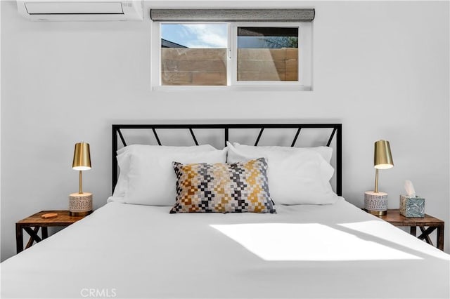 61475 Alta Vista Dr, Joshua Tree, CA 92252 - bedroom with a wall mounted air conditioner