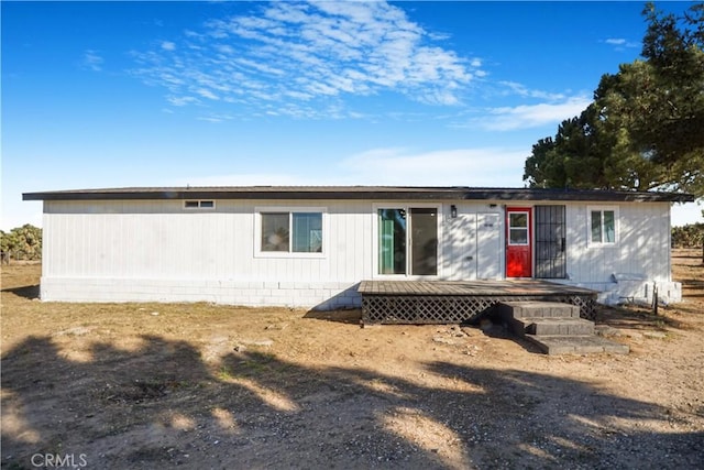 6294 Sunnyslope Rd, Phelan, CA 92371 - rear view of property featuring a wooden deck