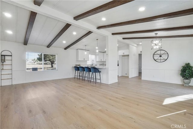 6294 Sunnyslope Rd, Phelan, CA 92371 - living area featuring light wood-style floors, recessed lighting, and baseboards