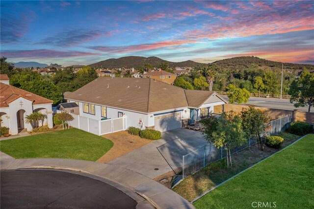 27335 Wedgewood Way, Murrieta, CA 92562 - aerial view at dusk of a mountain view
