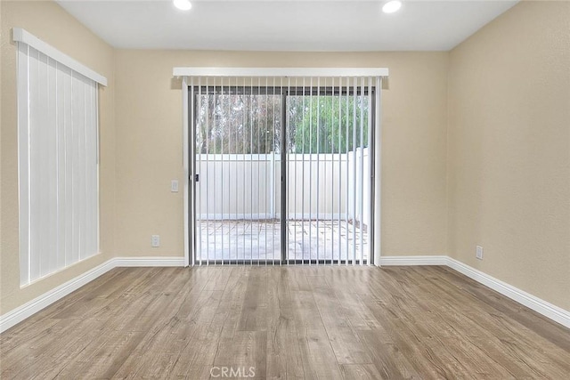 23020 Paseo De Terrado Unit 2, Diamond Bar, CA 91765 - unfurnished room featuring wood finished floors, baseboards, and recessed lighting