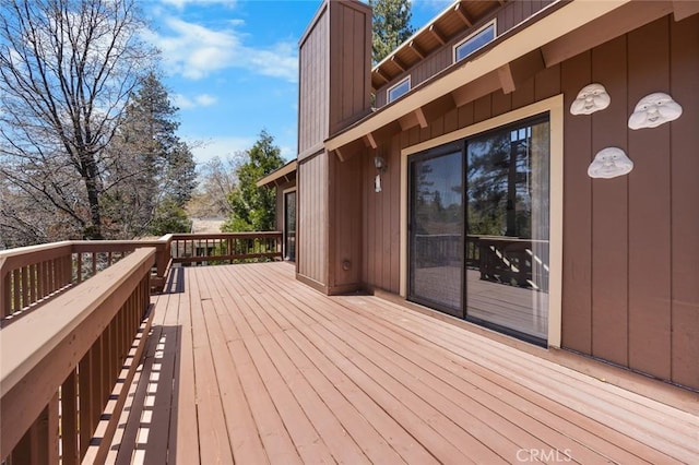 32947 Squirrel Ln, Arrowbear, CA 92308 - view of wooden terrace