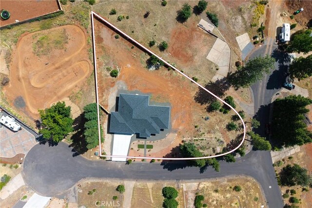 5122 Feather Rock Ct, Paradise, CA 95969 - aerial view of property and surrounding area featuring property boundaries highlighted