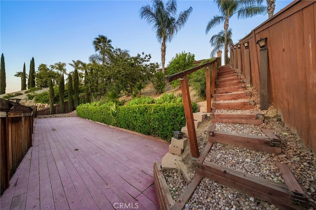 40493 Calle Katerine, Temecula, CA 92591 - wooden terrace featuring stairs and fence