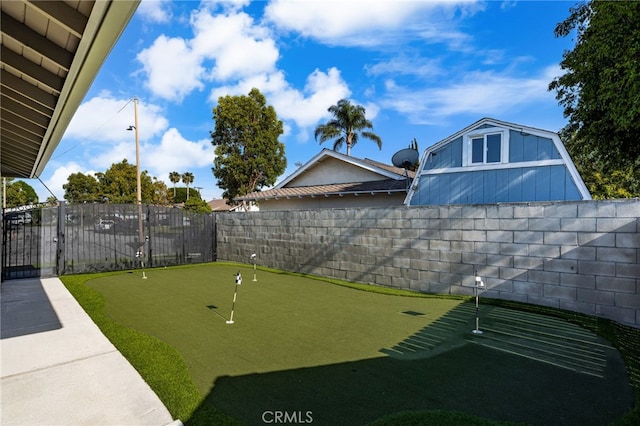 4571 Mimosa Dr, Yorba Linda, CA 92886 - fenced backyard with a putting green