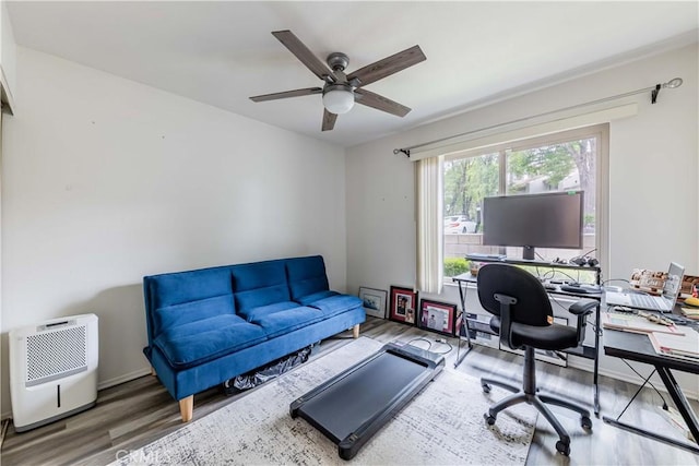 38970 Paseo De Oro, Murrieta, CA 92563 - office space with wood finished floors and a ceiling fan