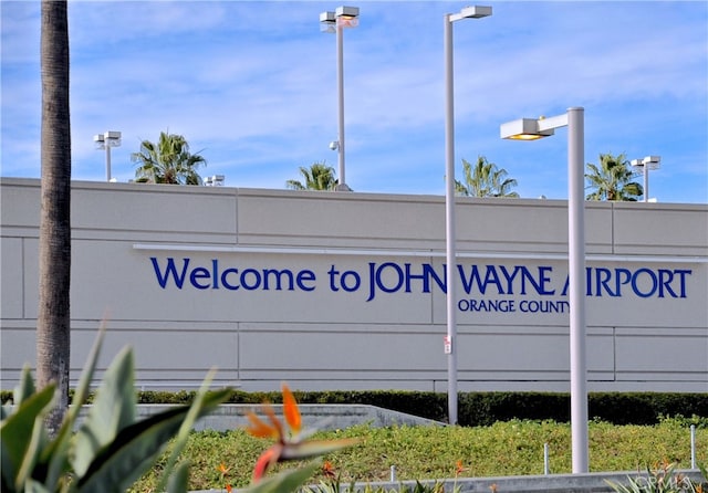 view of community sign