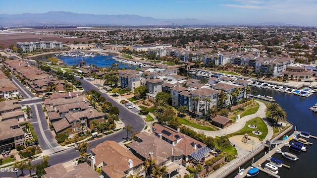 1524 Seabridge Ln, Oxnard, CA 93035 - aerial overview of property's location featuring a water and mountain view and numerous boat docks