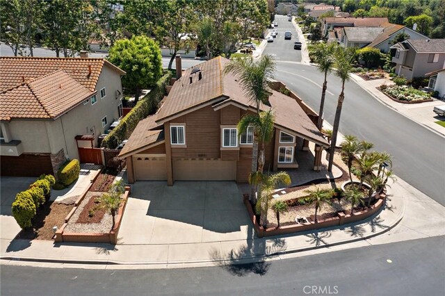 aerial perspective of suburban area
