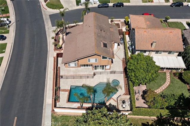bird's eye view of a pool area