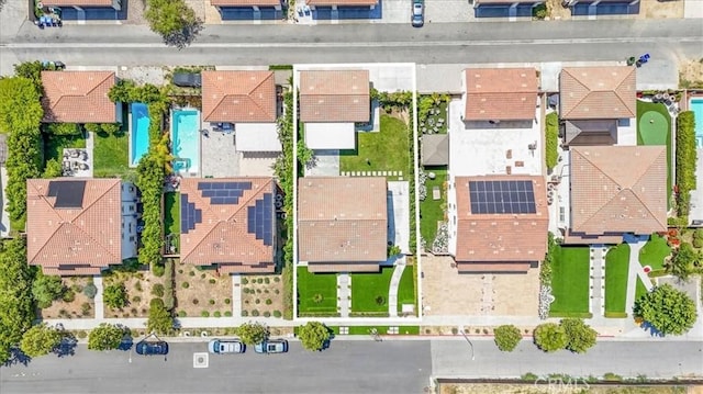 aerial view of residential area