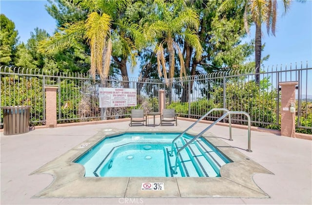 2400 Del Mar Way, Corona, CA 92882 - view of pool with fence and a hot tub
