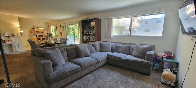 5400 Lindley Ave Unit 116, Encino, CA 91316 - living area with carpet floors and a chandelier