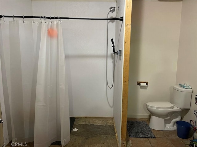 12409 Stamper Rd, Girard, IL 62640 - bathroom with toilet and curtained shower