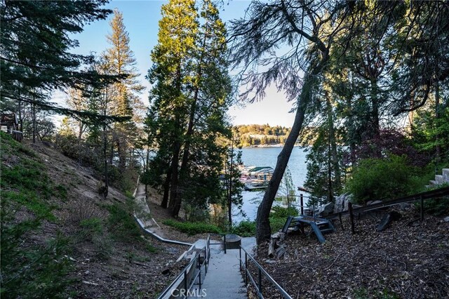 222 Holiday Dr, Lake Arrowhead, CA 92352 - dock featuring a water view