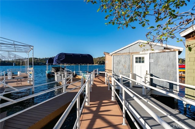 222 Holiday Dr, Lake Arrowhead, CA 92352 - dock area featuring a water view