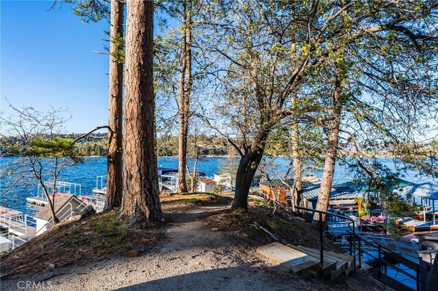 222 Holiday Dr, Lake Arrowhead, CA 92352 - view of yard featuring a water view