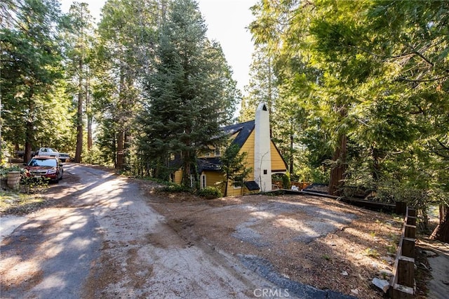 222 Holiday Dr, Lake Arrowhead, CA 92352 - view of property exterior with a chimney