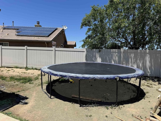 1255 Duckweed Trl, Campo, CA 91906 - fenced backyard featuring a trampoline