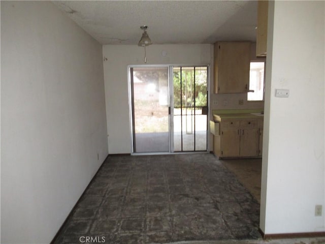 view of unfurnished dining area