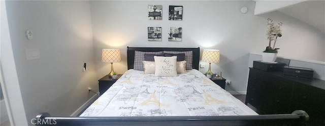 bedroom with baseboards