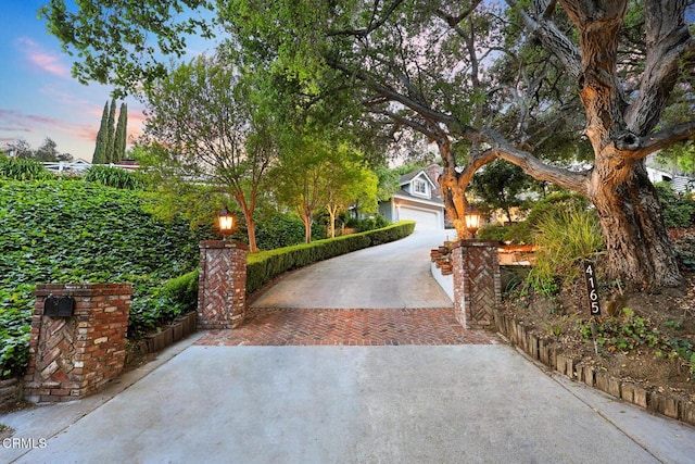 view of concrete driveway