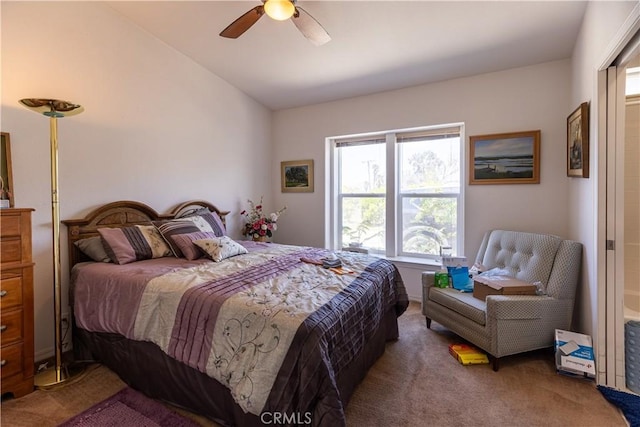 33220 Wilson St, Wildomar, CA 92595 - carpeted bedroom featuring vaulted ceiling and ceiling fan