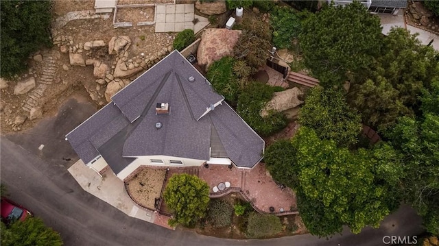 view from above of property