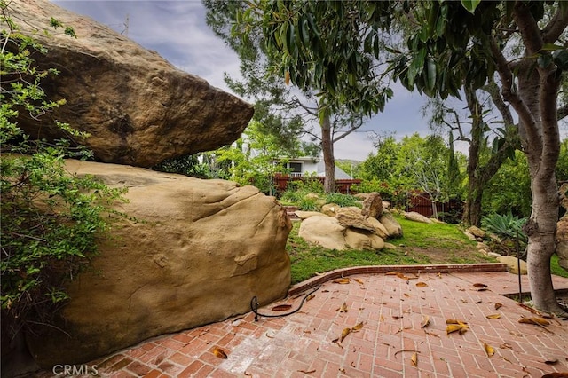 view of yard with a patio