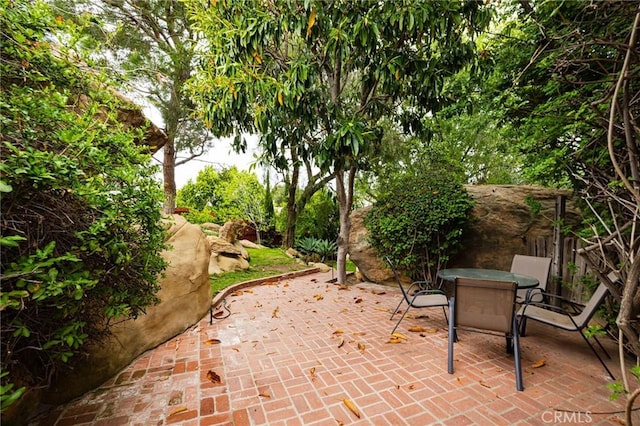 view of patio with outdoor dining space