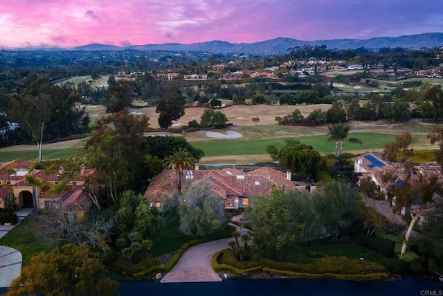 8374 St Andrews Rd, Rancho Santa Fe, CA 92067 - aerial view at dusk of a mountain view
