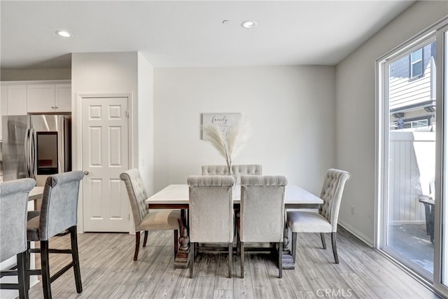 7354 Freesia Ln, Chino, CA 91708 - dining area with light wood-type flooring and recessed lighting