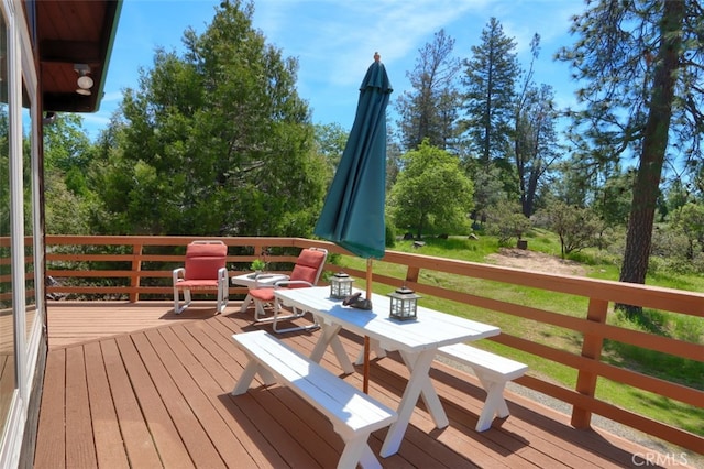 5027 Fox Creek Rd, Mariposa, CA 95338 - view of wooden deck