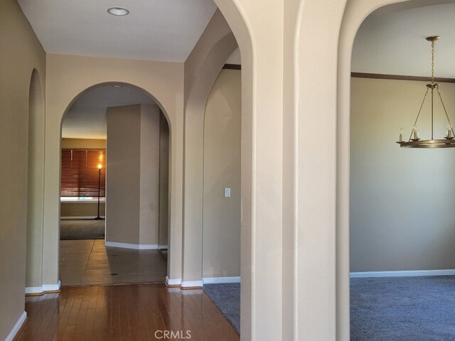 511 Milano Ct, Los Banos, CA 93635 - hall featuring hardwood / wood-style floors and baseboards