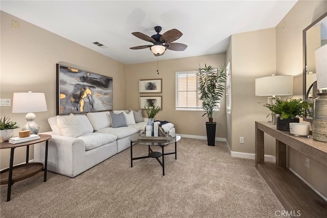 1534 Rowan Gln, Escondido, CA 92025 - living area with a ceiling fan and light colored carpet